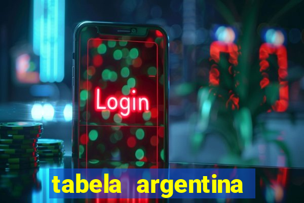 tabela argentina torneo betano